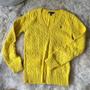 Polo Ralph Lauren Yellow Cable Knit Sweater